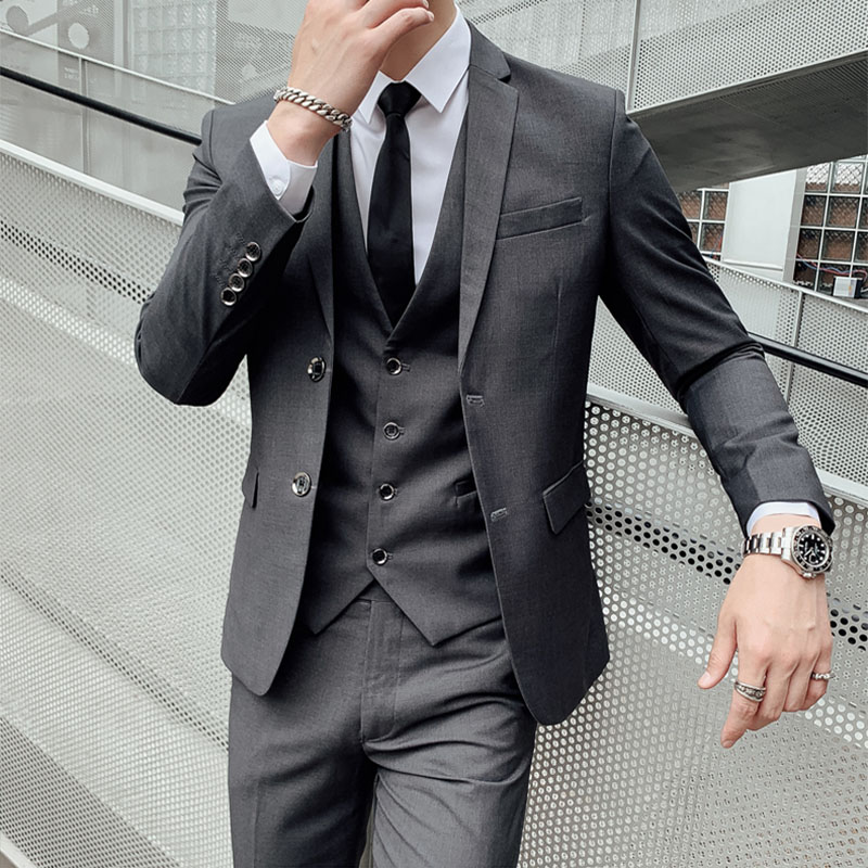 Men'S Urban Formal Wear - 웨딩 수트 3피스 세트 남성 베스트맨