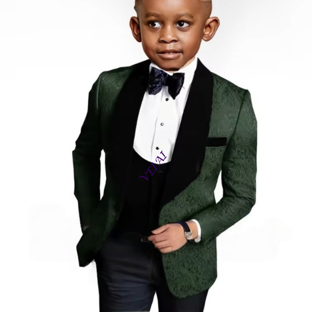 Formal Wear For Men Kids - IFashion Boys 꽃무늬 3피스 정장 웨딩