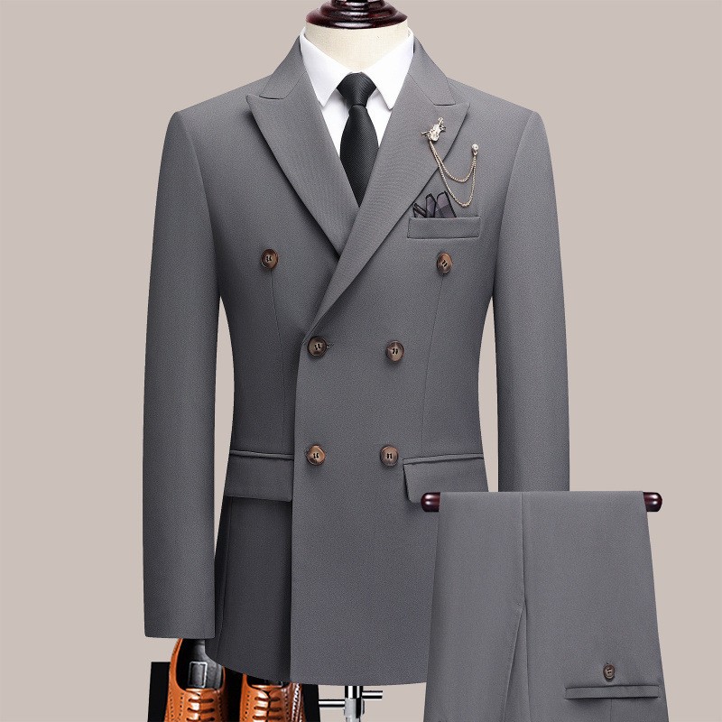 남성 정장 세트 럭셔리 딥 화이트 더블 브레스티드 캐주 - Men Formal Wear For Dinner 리뷰 및 가격