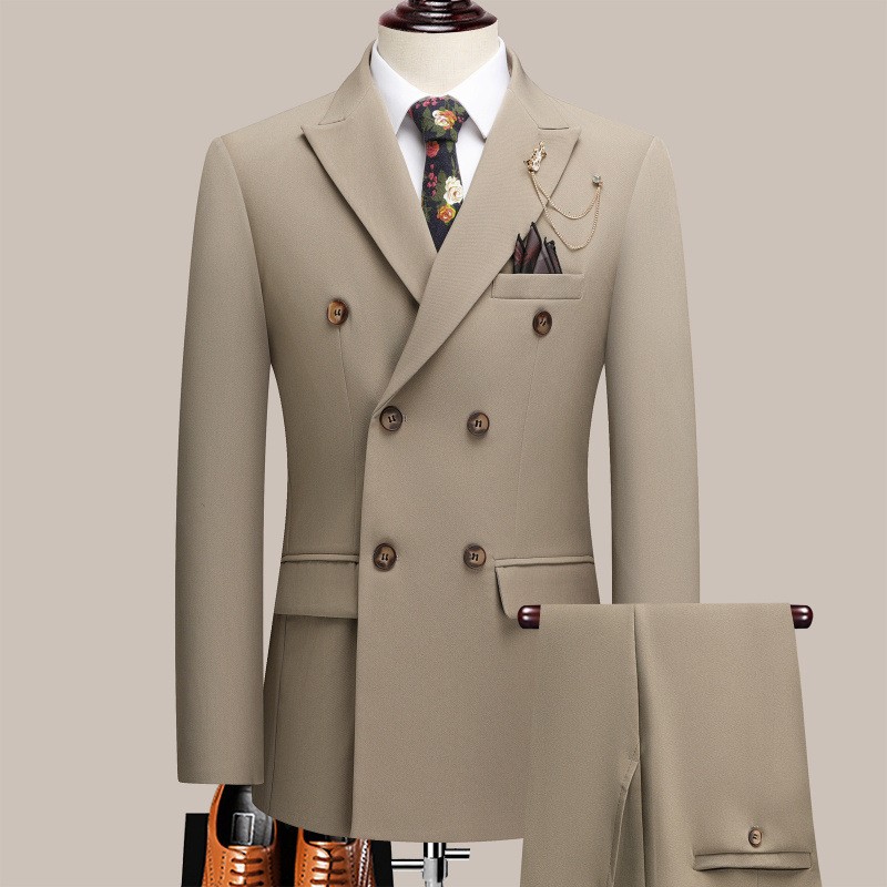 남성 정장 세트 럭셔리 딥 화이트 더블 브레스티드 캐주 - Men Formal Wear For Dinner 리뷰 및 가격