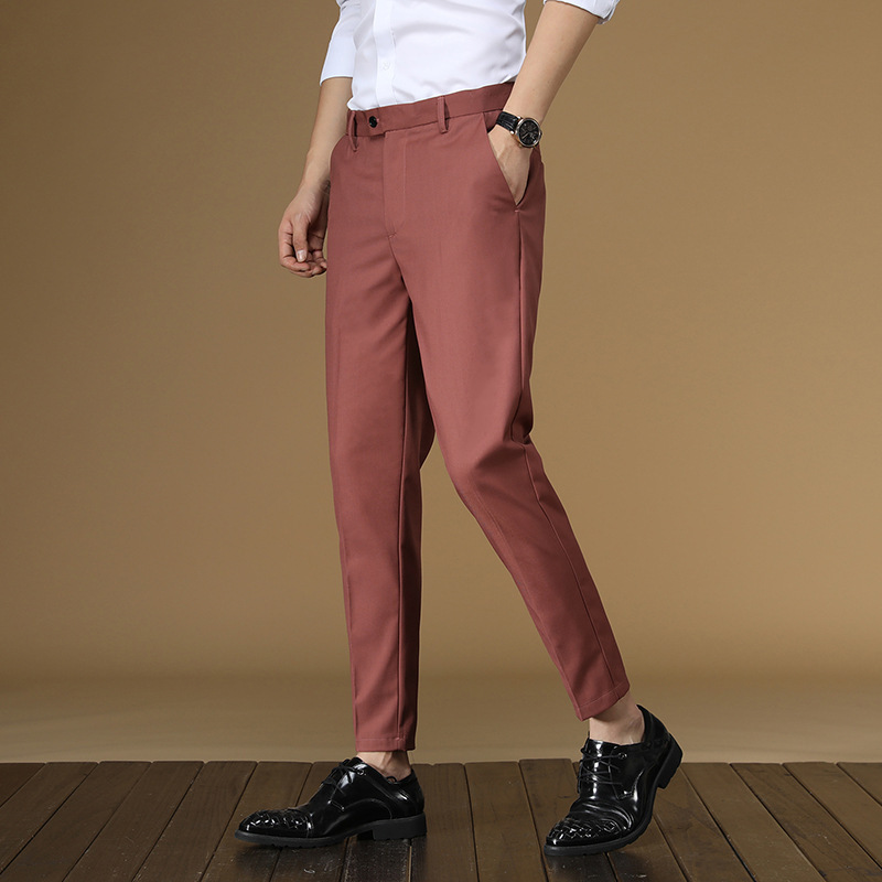 남성용 여름 정장 바지, 레드 블랙 카키 플랫, 포멀  - Men Formal Wear For Summer 리뷰 및 가격
