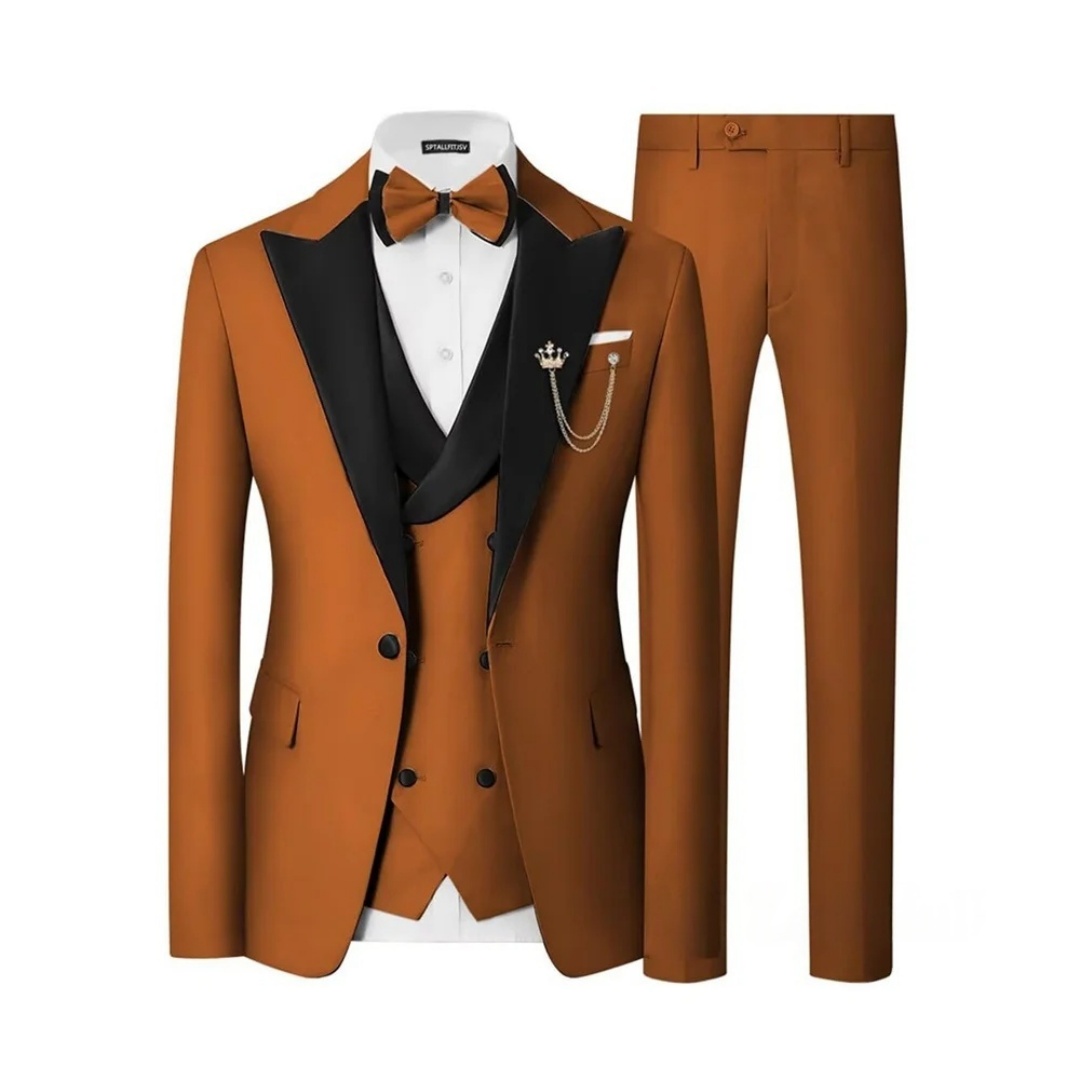 남성 슬림핏 3피스 턱시도 정장 세트 더블 브레스티드  - Men Formal Wear For Dinner 리뷰 및 가격