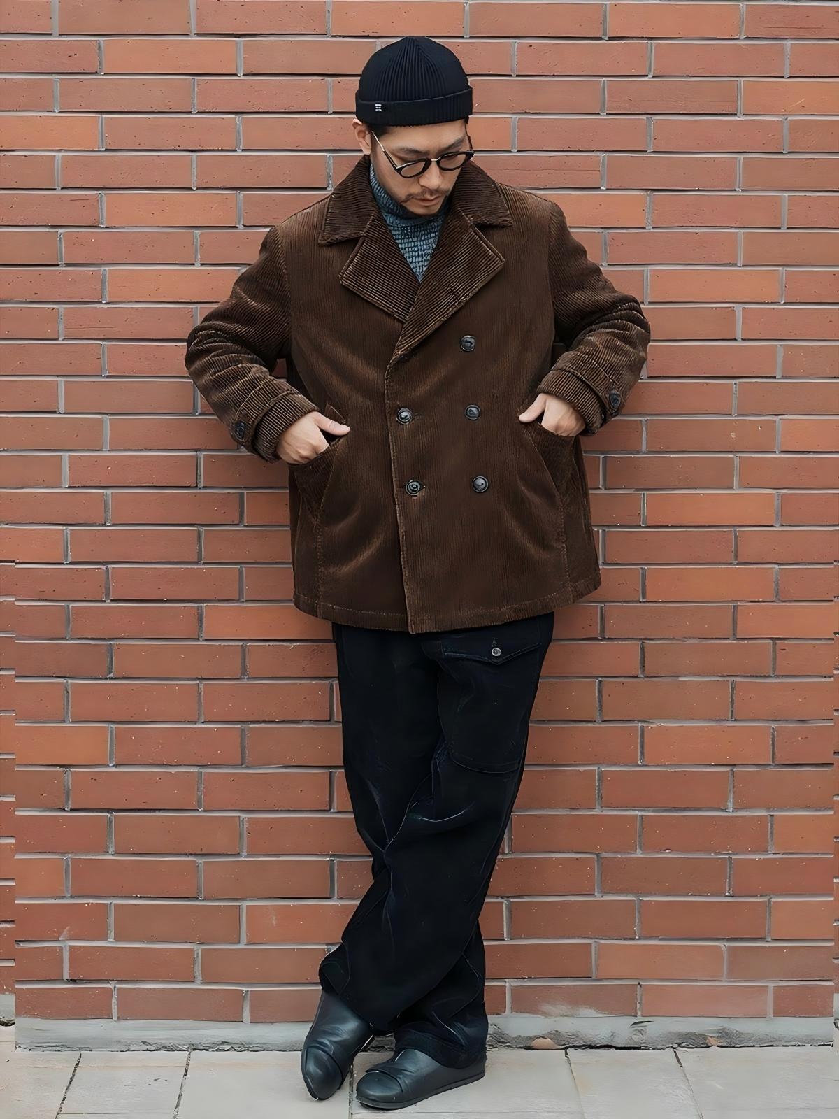남성용 빈티지 코듀로이 더블 브레스티드 수트 재킷 봄  - Double Breasted Blazer 리뷰 및 가격