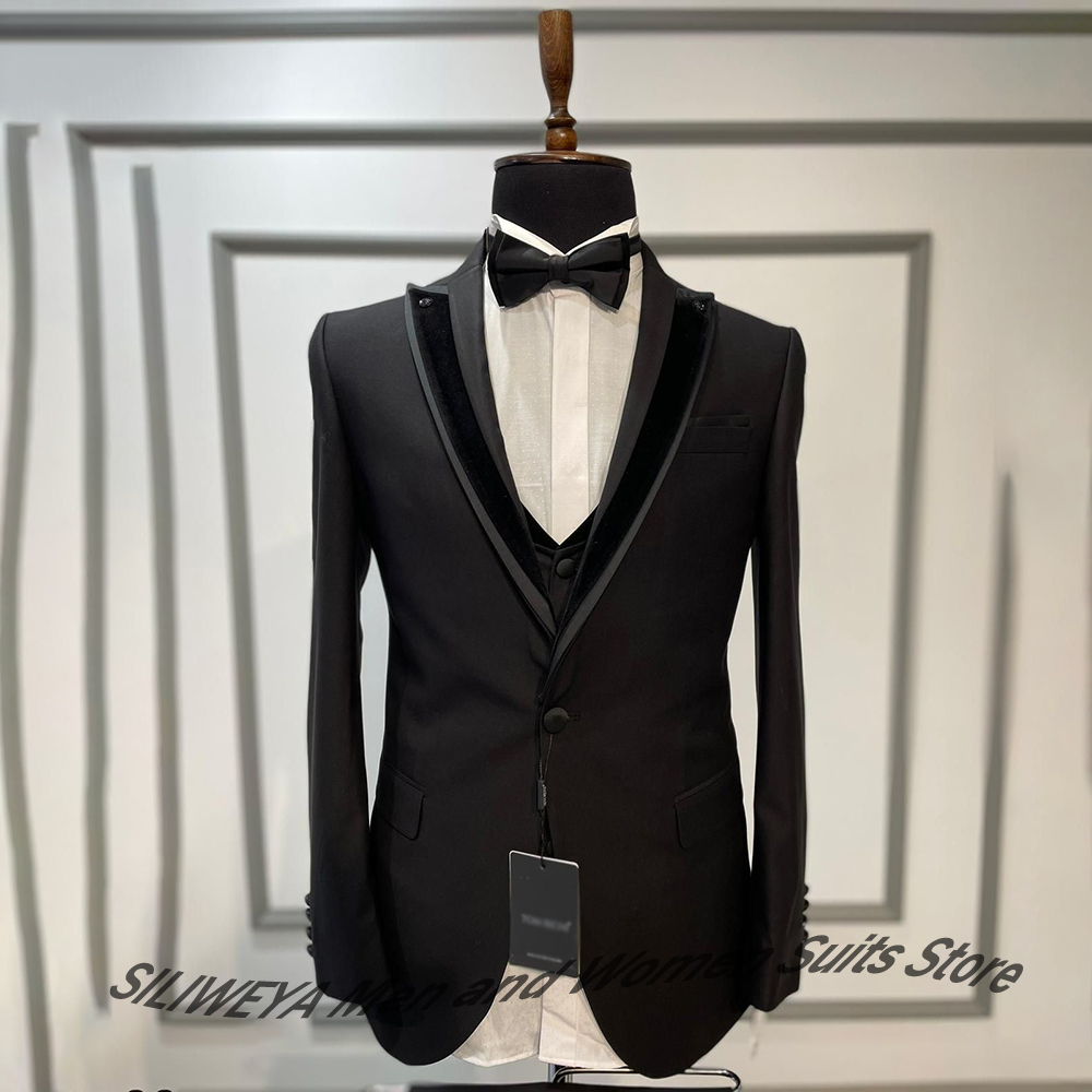 레드 카펫 갈라를위한 우아한 남성용 웨딩 정장 3 피스 - Men Formal Wear For Dinner 리뷰 및 가격