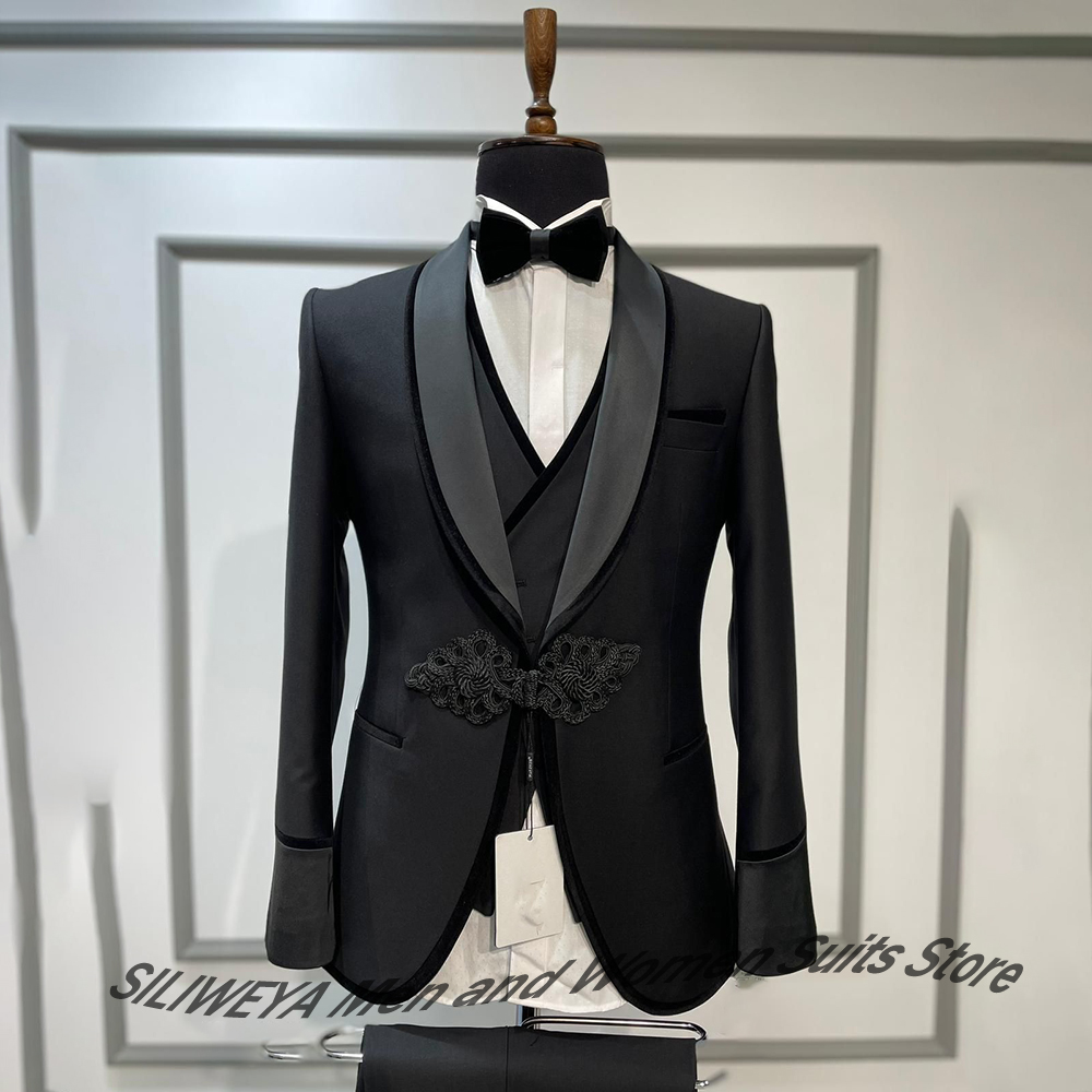 레드 카펫 갈라를위한 우아한 남성용 웨딩 정장 3 피스 - Men Formal Wear For Dinner 리뷰 및 가격