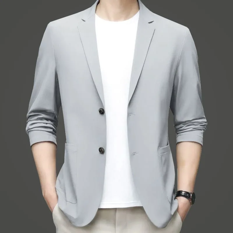 남성용 얇은 블레이저, 비즈니스 캐주얼 세트 재킷, 통 - Men Formal Wear For Summer 리뷰 및 가격