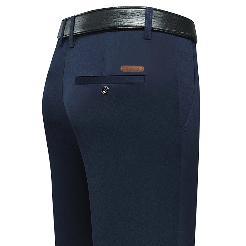 남성용 롱 스트레이트 레그 드레스 팬츠, 가죽 라벨 백 - Men Formal Wear For Summer 리뷰 및 가격
