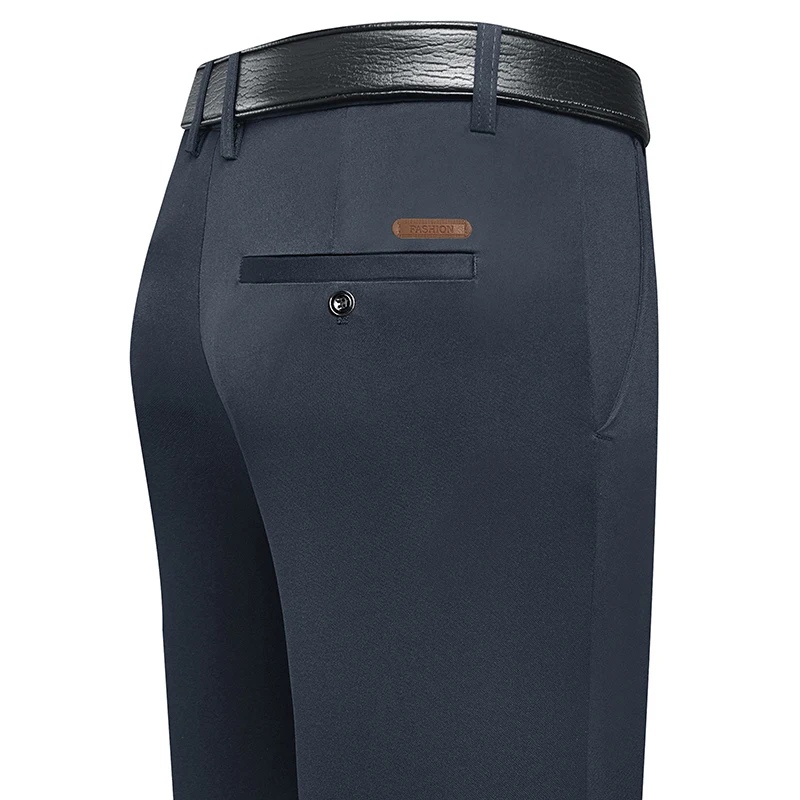 남성용 롱 스트레이트 레그 드레스 팬츠, 가죽 라벨 백 - Men Formal Wear For Summer 리뷰 및 가격