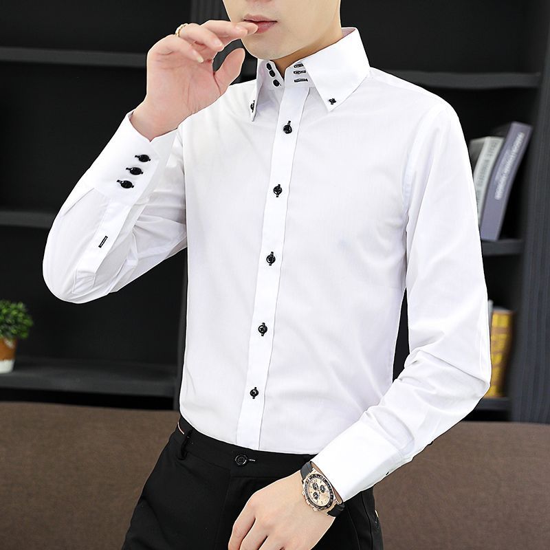 봄 가을 남성 임원 셔츠 한국 핏, 영구 프레스 정장  - Men Formal Wear For Summer 리뷰 및 가격