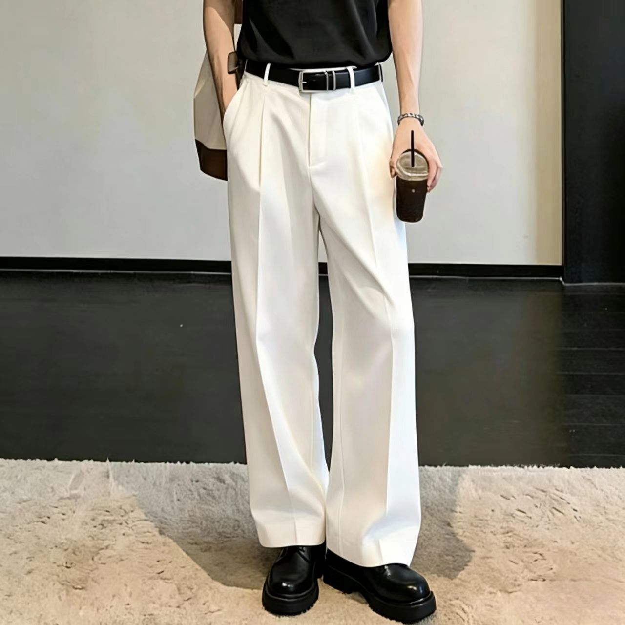 남성용 2026 여름 얇은 흰색 바지 주름 방지 비즈니 - Men Formal Wear For Summer 리뷰 및 가격